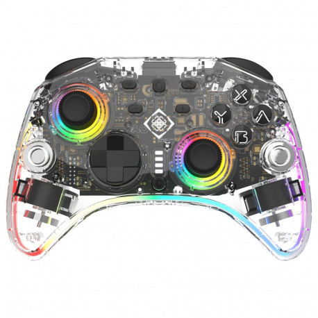 "Deltaco Controller 2 C Taste RGB Wireless transparent Switch"