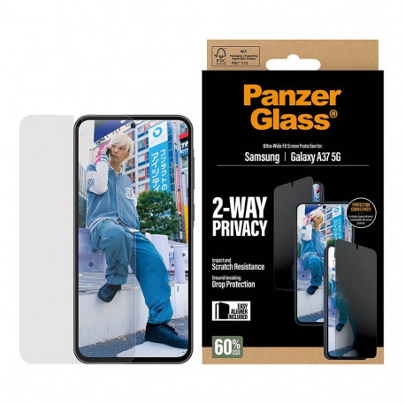 "PanzerGlass Privacy Displayschutz Samsung Galaxy A37 Ultra-Wide Fit EasyAligner"