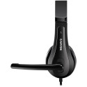 CANYON PC headset CHSU-1 PC Mic USB 2m Black