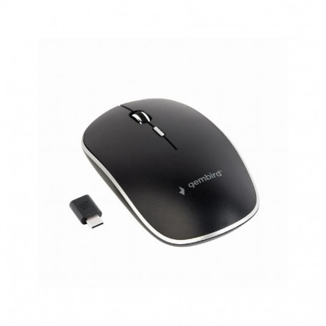 Gembird MOUSE USB-C OPTICAL WRL BLACK/SILENT MUSW-4BSC-01