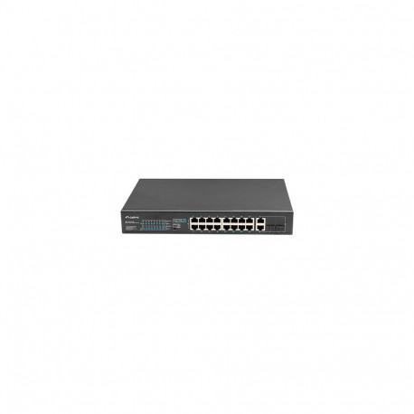 "LANBERG Switch 16-Port PoE+/2x1GB/1xSFP 19"" unmanaged 250W"