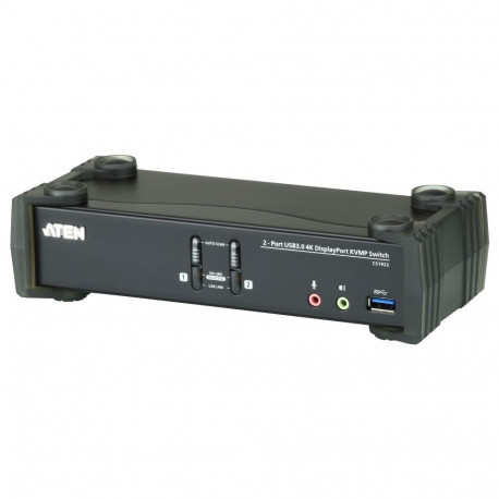 "KVM Desktop Switch 2-Port USB 3.1 Gen 1 4K DisplayPort 1.2 KVMP™ Switch with Audio (KVM cables incl