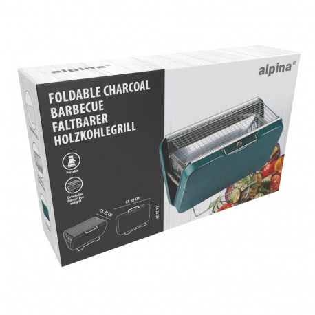 ALPINA kokkupandav söegrill 35 × 22 × 7cm
