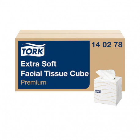 Kosmeetilised salvrätikud Tork EXTRA SOFT, 20,8x20cm, 2-kih. 100tk , valge (30 tk)
