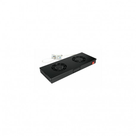 Equip Cooling Fans 19', 1U, 2FANS, RAL9005 Black