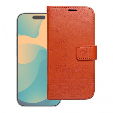 MEZZO Book case for IPHONE 17 PRO MAX cats brown