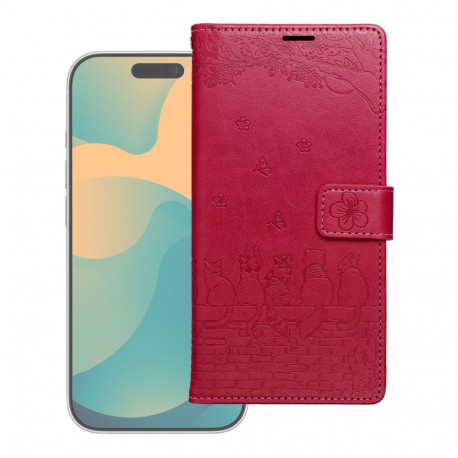 MEZZO Book case for SAMSUNG A37 cats red