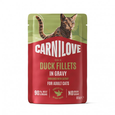 Carnilove Duck Gravy with Catnip wet food for cats 85g