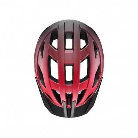 Bicycle Helmet - Uvex I-vo 2 56–60 cm, Shockproof, Washable Pads, Red/Black Matt