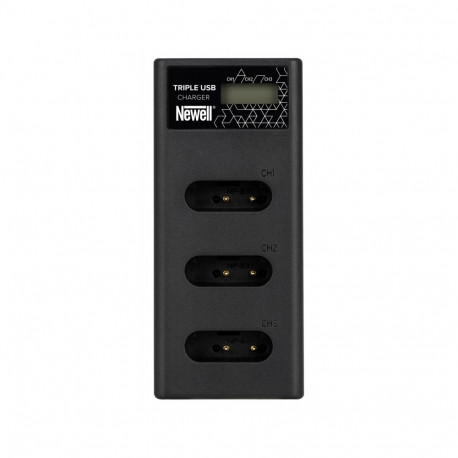Battery Charger - Newell CD-USB-C Three-Channel Charger For Sony NP-BX1 Batteries USB-C/Micro USB Bl