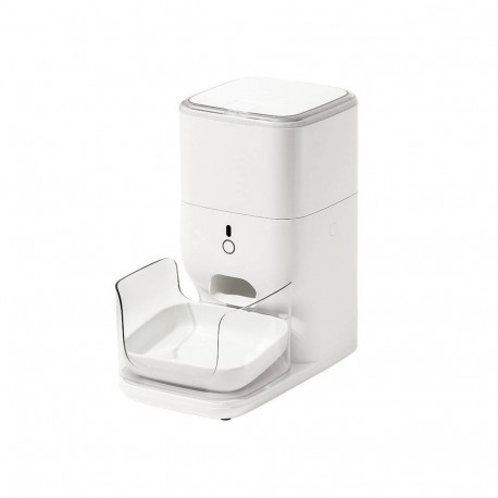 Pet Food Dispenser - CatLink FO4 STD 4L Capacity, Mobile App Control, Dual Power - White