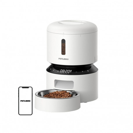 Pet Food Dispenser - Petlibro Granary 3L Automatic Feeder, 1-6 Meals Per Day, USB-C, White