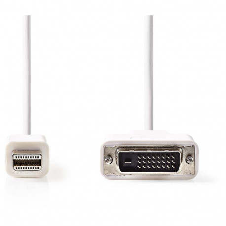 Videokaabel Nedis Mini DP - DVI, 2m, valge