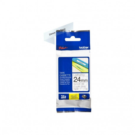 Brother | TZE-151 Laminated Tape | Black on Clear | TZe | 8 m | 2.4 cm