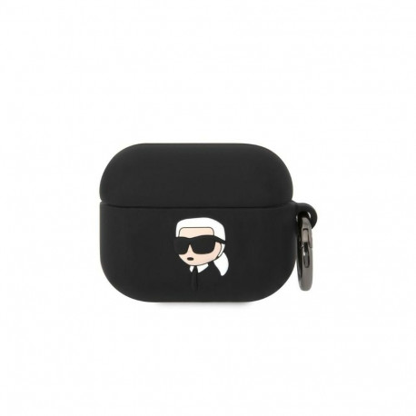 Etui Karl Lagerfeld Silicone Karl Head 3D na AirPods Pro cover - czarne