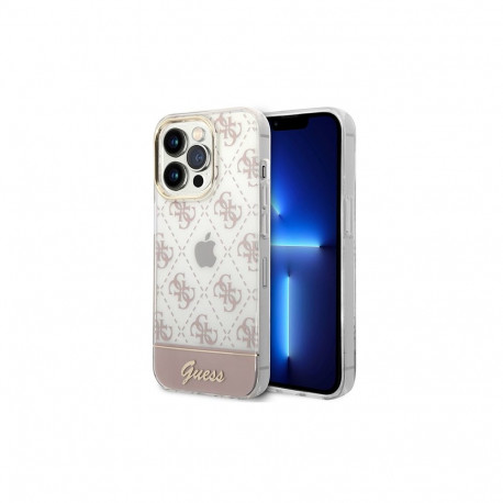 Guess GUHCP14LHG4MHP iPhone 14 Pro 6.1 "pink / pink hardcase 4G Pattern Script