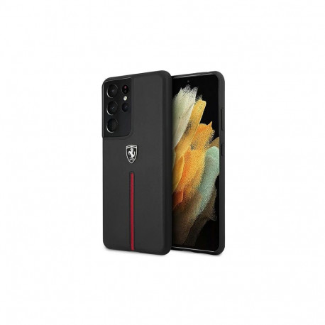 Ferrari FEOSIHCS21LBK S21 Ultra G998 black/black hardcase Off Track Leather Nylon Stripe