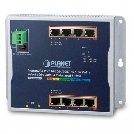 Planet kommutaator WGS-4215-8P2S 8-pordiline hallatav