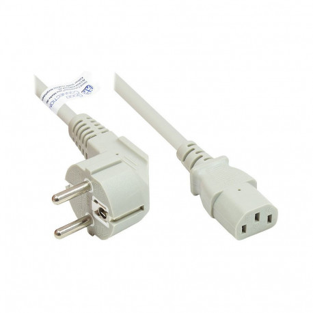 "Good Connections Schutzkontakt-Stecker gew.- C13 grau 5m"