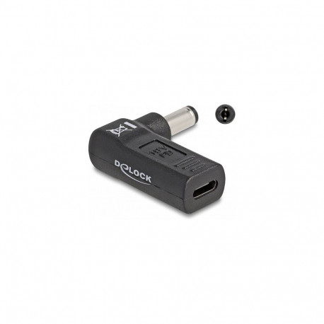 Adapter sülearvuti laadimiskaablile USB Type-C™ pesast 5,5 x 2,1 mm pistikule, 90° nurga all