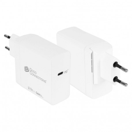 GoodConnections laadija 140W USB-C QC5.0 koos 1,2m USB-C kaabliga, valge