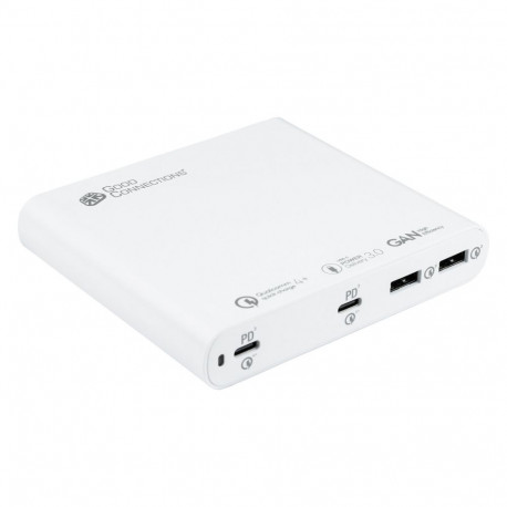 "GoodConnections USB Desktop Schnellladestation 120W 4-Port 2xUSB-C/2xUSB-A QC4.0 Weiß"