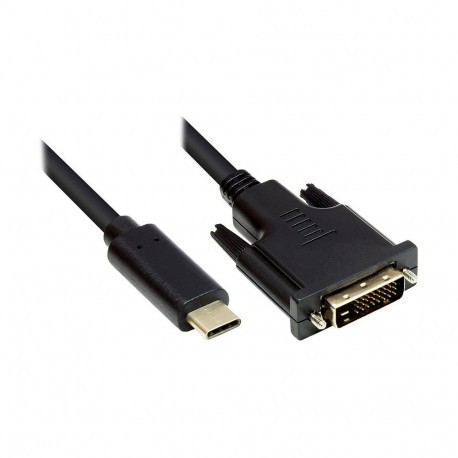Good Connections adapterkaabel USB-C - DVI 24+1 2m, must
