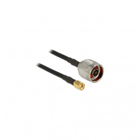 DeLOCK 88937 coaxial cable CFD200 0.5 m RP-SMA Black