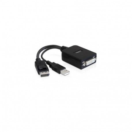 DeLOCK 61855 video cable adapter 0.23 m DisplayPort DVI-I Black