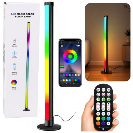 LED nurgapõrandalamp 90cm RGB muusikarežiimi, rakenduse ja puldiga