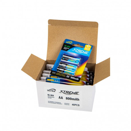 Xtreme aku 82-723# R6 Ni-MH AA 800mAh solaarlampidele, 12 blisterpakendit