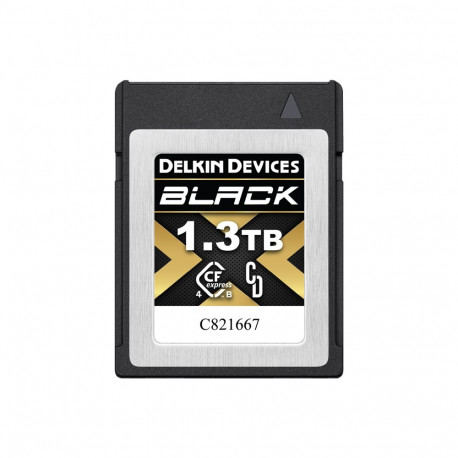 Delkin mälukaart CFexpress 4.0 Type B R3530/W3250 1.3TB, must