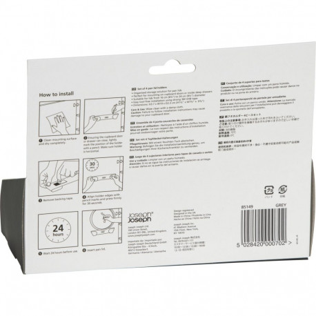 Joseph Joseph CupboardStore Set of 4 Grey Pan Lid Holders