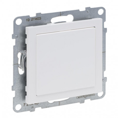 BLANKING PLATE WITH MOSAIC ADAPTOR WHITE