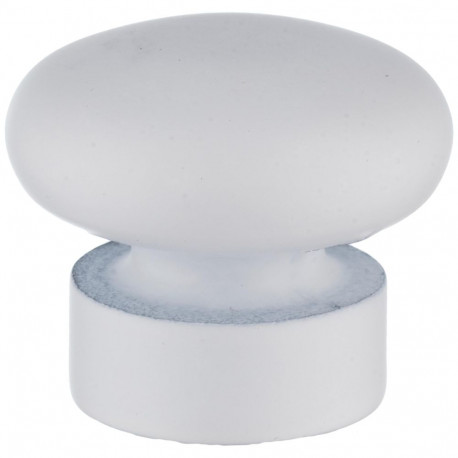 CURTAIN ROD FINIAL FLATBALL D19 M.WHITE