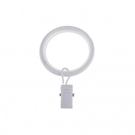 RINGS WITH CLIPS SILENT D19 MAT WHIT(10)