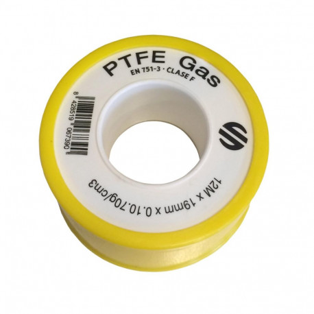 gaasiteflonlint 19mmx12mx0.1mmx70g/m2
