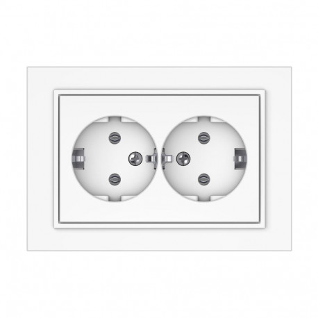 SOCKET TWO PLACESRP16-021 QR1000 WHITE