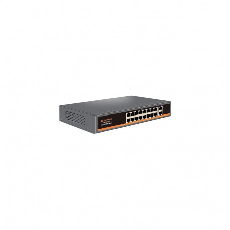 PoE switch 16x 100Mbps PoE + 2x Gigabit UPLINK, 250W