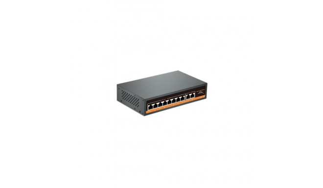 PoE switch 8x100Mbps PoE + 2x Gigabit UPLINK, 120W
