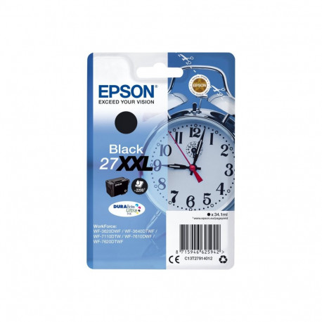 EPSON 27XXL ink cartridge black extra high capacity 34.1ml 2.200 pages 1-pack blister without alarm 