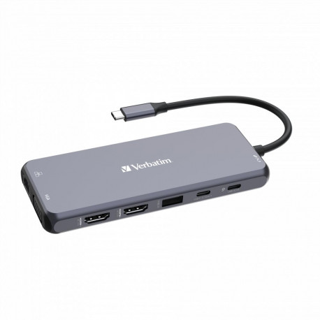 Port replikaator Verbatim CMH-14 USB-C Pro Multiport Hub 4xUSB-A/2xUSB-C/USB-C PD 85W/2xHDMI 8K 30Hz