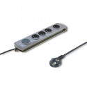 Quick Switch pistikupesa ülepinge kaitsega 4-pesaga 1,5m, hall