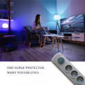Surge protector Quick Switch 4 sockets 1,5m gray