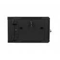 Seinale paigaldatav kapp 19 6U 600x600mm kahe sektsiooniga, must
