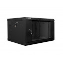Seinale paigaldatav kapp 19 6U 600x600mm kahe sektsiooniga, must