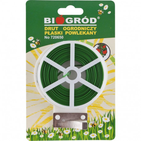 Bioogrod 720650, flat gardening wire, PVC coated, 50m, 2mm