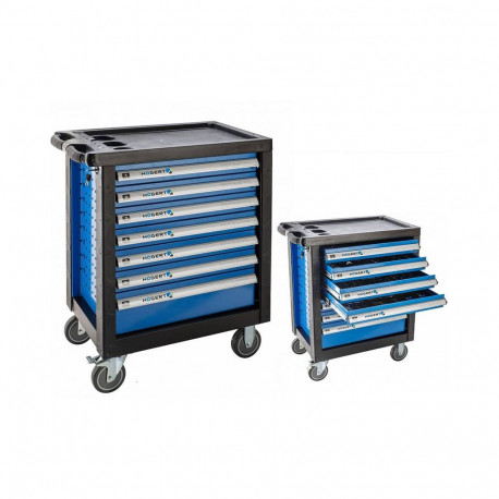 Hogert HT7G047 workshop cabinet, 7 drawers, 6x75mm, 1x154mm, 5x1.25", 25/35kg, 460x760x910mm