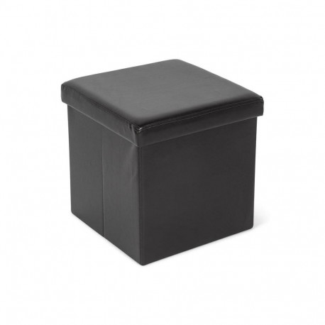 POUF MATEO WITH STORAGE MDF BLACK