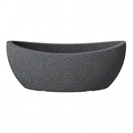 plastist lillepott 253/58 D58, must-graniit
